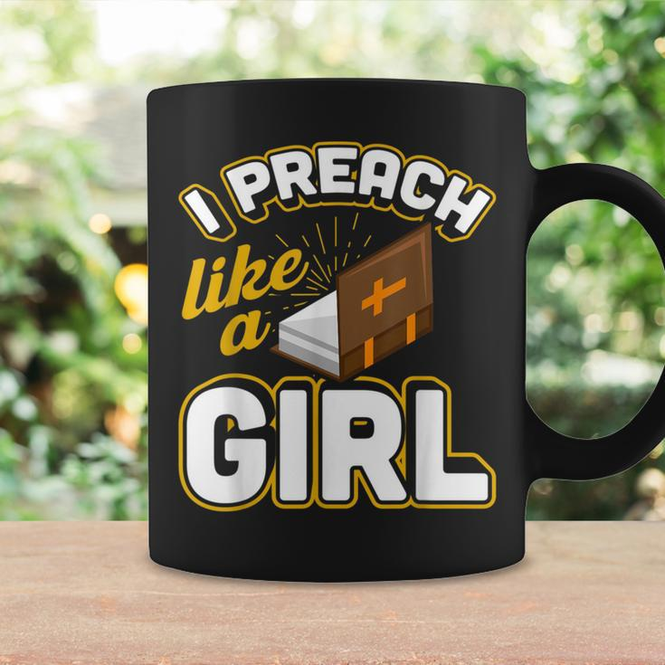 I Preach Like A Girl Pastor Preacher Coffee Mug Gifts ideas