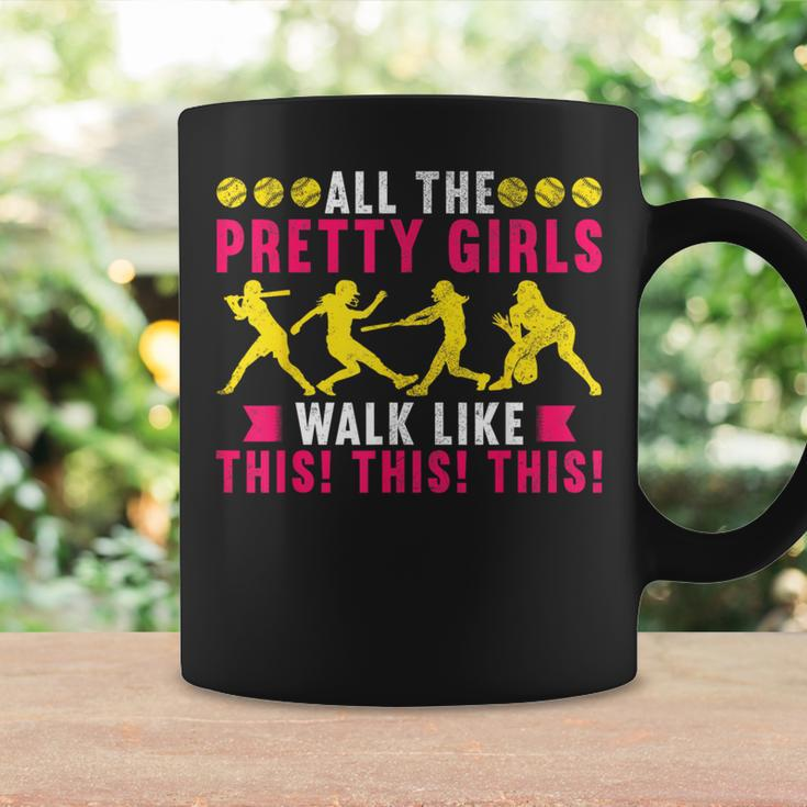 All The Pretty Girls Walk Like This Softball Player Women Coffee Mug Gifts ideas