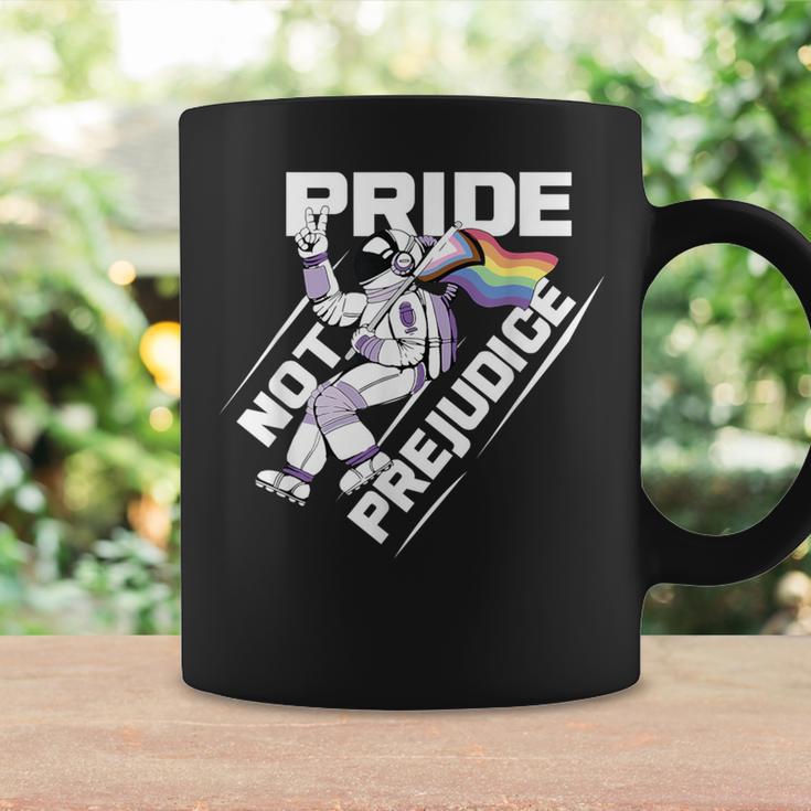 Pride Not Prejudice Astronaut Lgbtq Flag Gay Pride Coffee Mug Gifts ideas