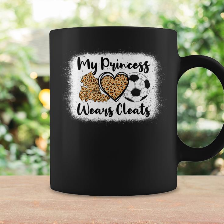 My Princess Wears Cleats Soccer Mom Football Mom Leopard Coffee Mug Gifts ideas