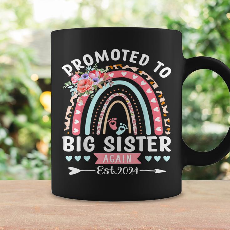 Promoted To Big Sister Again 2024 Soon To Be Big Sister Fun Coffee Mug Gifts ideas