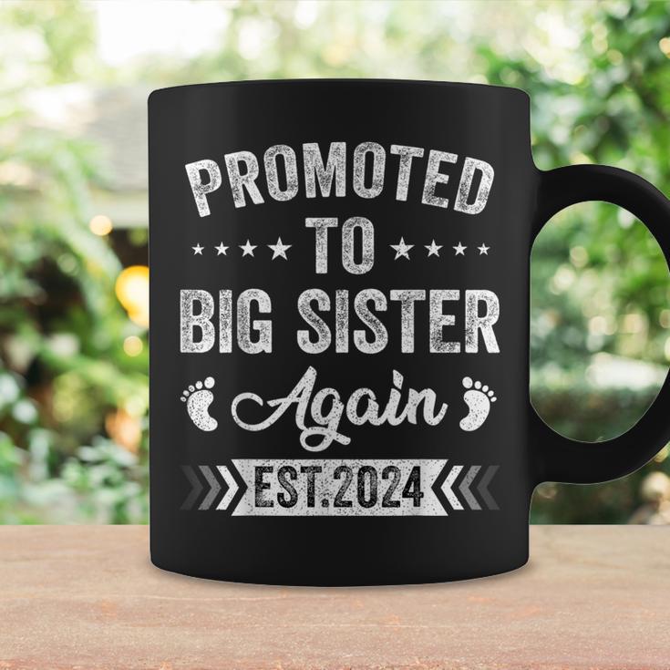 Promoted To Big Sister Again Est 2024 Announcement Coffee Mug Gifts ideas