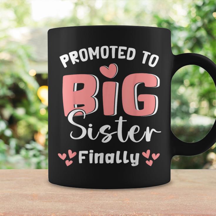 Promoted To Big Sister Finally 2024 Pregnancy Announcement Coffee Mug Gifts ideas