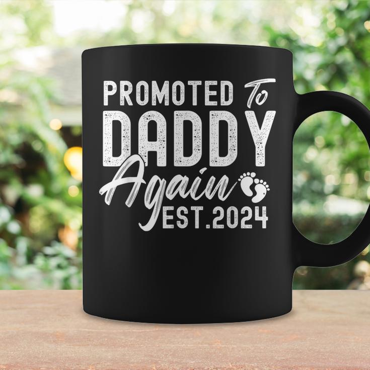 Promoted To Daddy Again 2024 Soon To Be Dad Again New Daddy Coffee Mug Gifts ideas