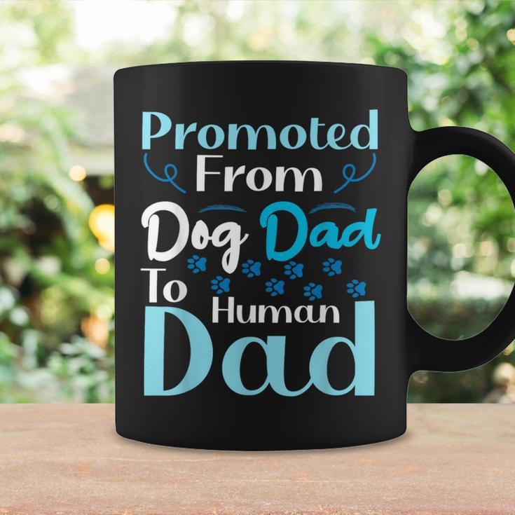Promoted From Dog Dad To Human Dad Father's Day Coffee Mug Gifts ideas