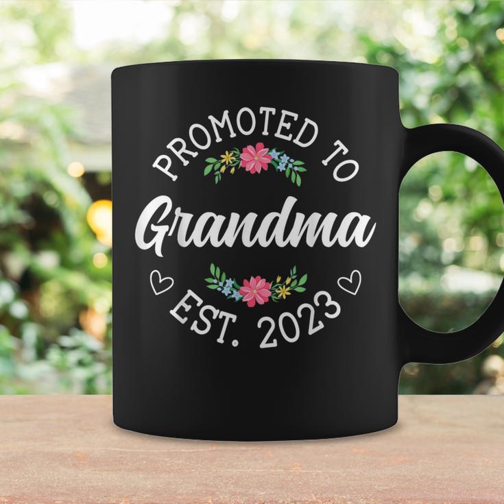 Promoted To Grandma Est 2023 Floral New Grandma Coffee Mug Gifts ideas