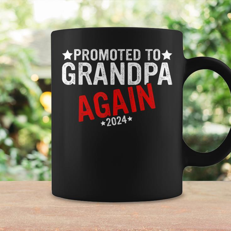 Promoted To Grandpa Again 2024 For New Baby Grandpa Again Coffee Mug Gifts ideas