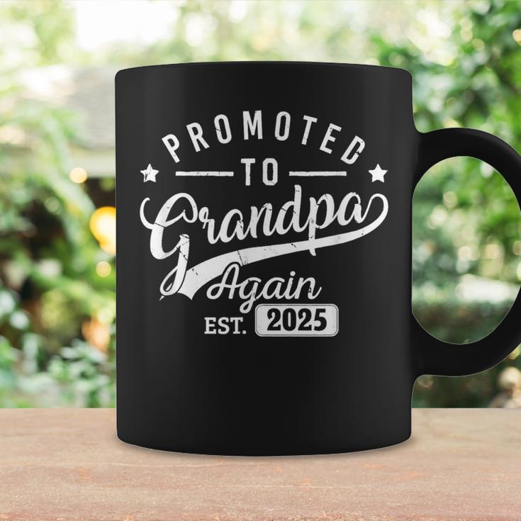 Promoted To Grandpa Again Est 2025 Grandpa Baby Announcement Coffee Mug Gifts ideas