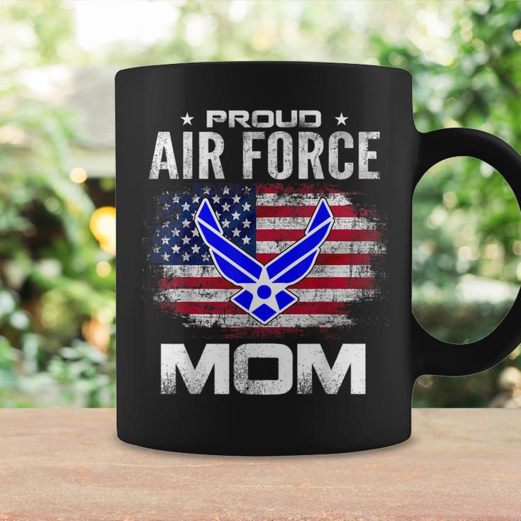 Proud Air Force Mom With American Flag Veteran Coffee Mug - Monsterry