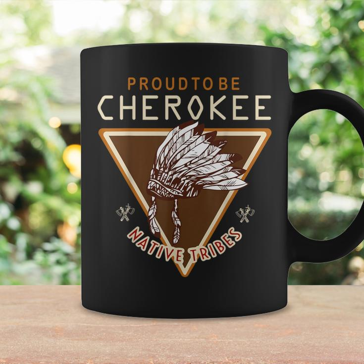 Proud To Be Cherokee Native American Pride Headdress Coffee Mug Gifts ideas