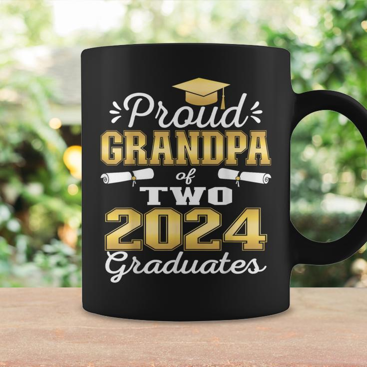 Proud Grandpa Of Two 2024 Graduate Class 2024 Graduation Coffee Mug Gifts ideas