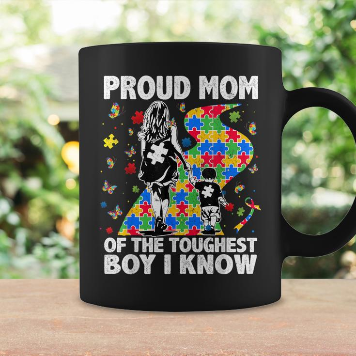 Proud Mom Of The Toughest Boy Son Autism Awareness Women Coffee Mug Gifts ideas