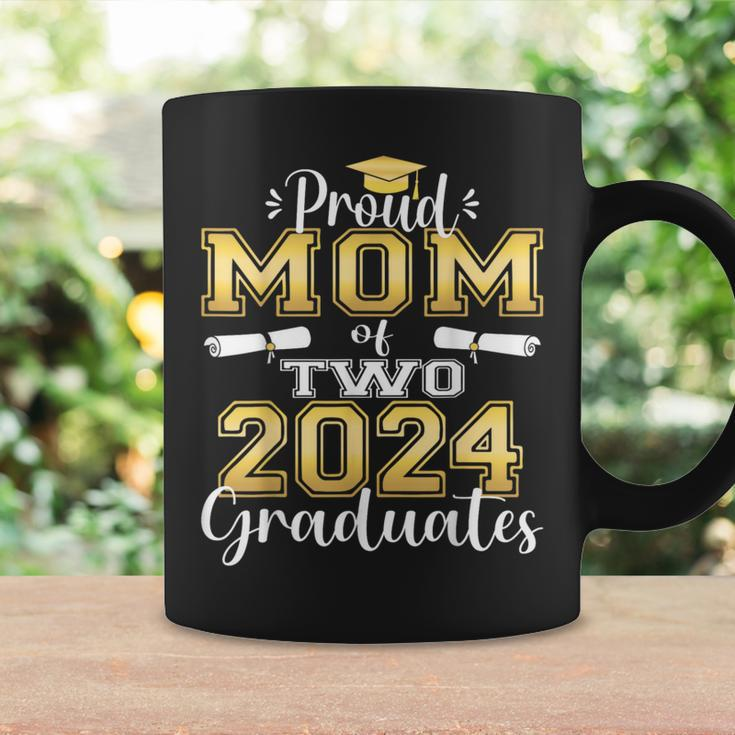 Proud Mom Of Two 2024 Graduate Class 2024 Graduation Family Coffee Mug Gifts ideas