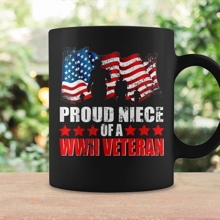 Proud Niece Of A Wwii Veteran American Flag Women Coffee Mug Gifts ideas