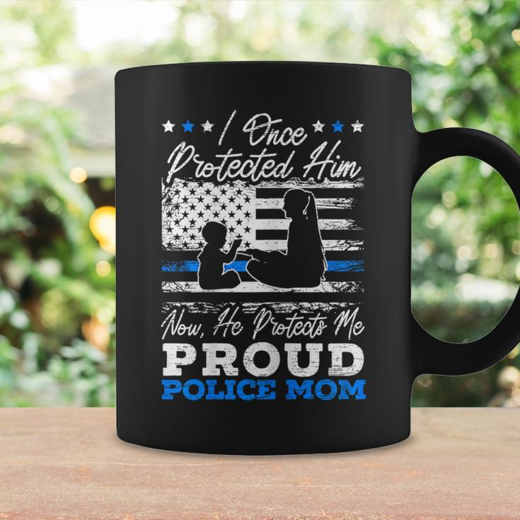 Proud Police Mom Law Enforcement Thin Blue Line Cop Coffee Mug Gifts ideas