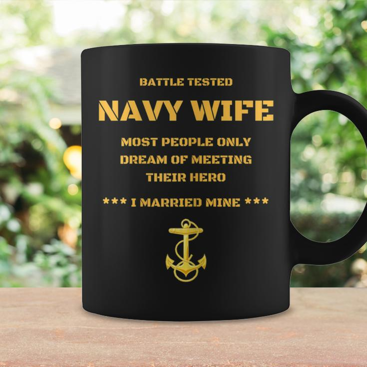 Proud Us Navy Wife Battle Tested Hero Sailor Coffee Mug Gifts ideas