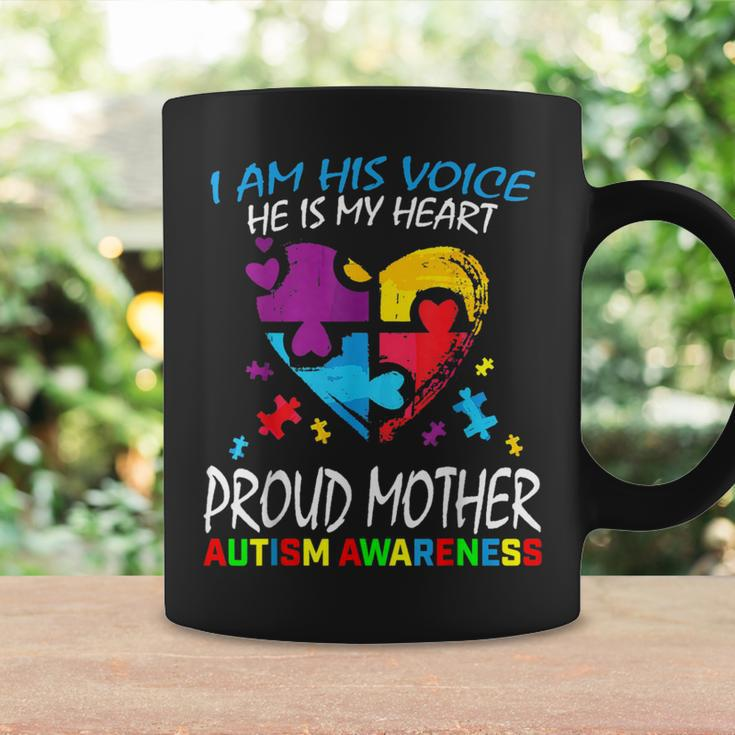 Pround Autism Mom Heart Mother Puzzle Piece Autism Awareness Coffee Mug Gifts ideas