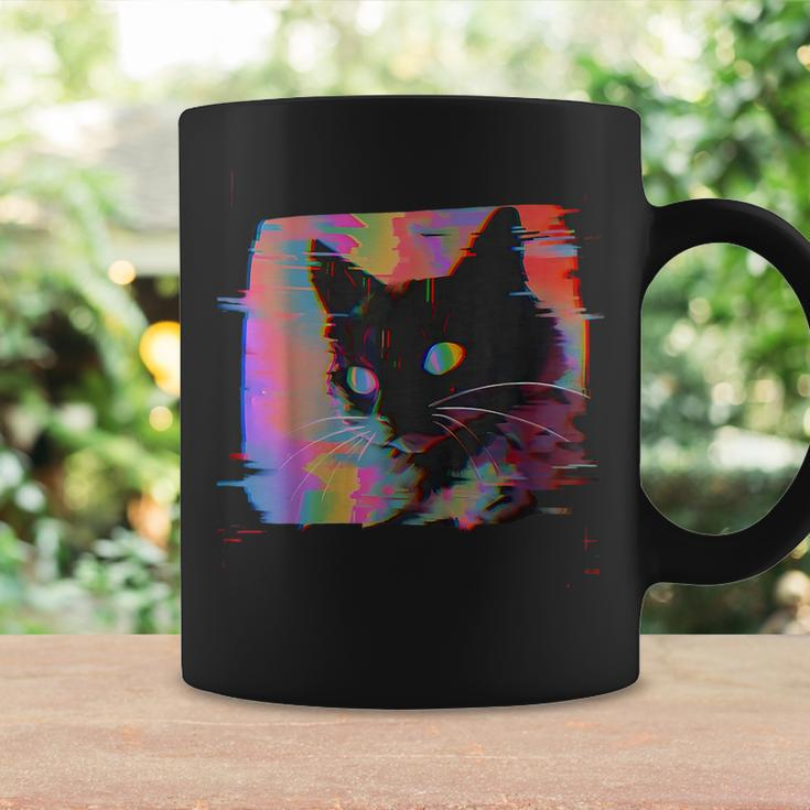 Psychedelic Weirdcore Cat Vaporwave Aesthetic Grunge Punk Coffee Mug Gifts ideas