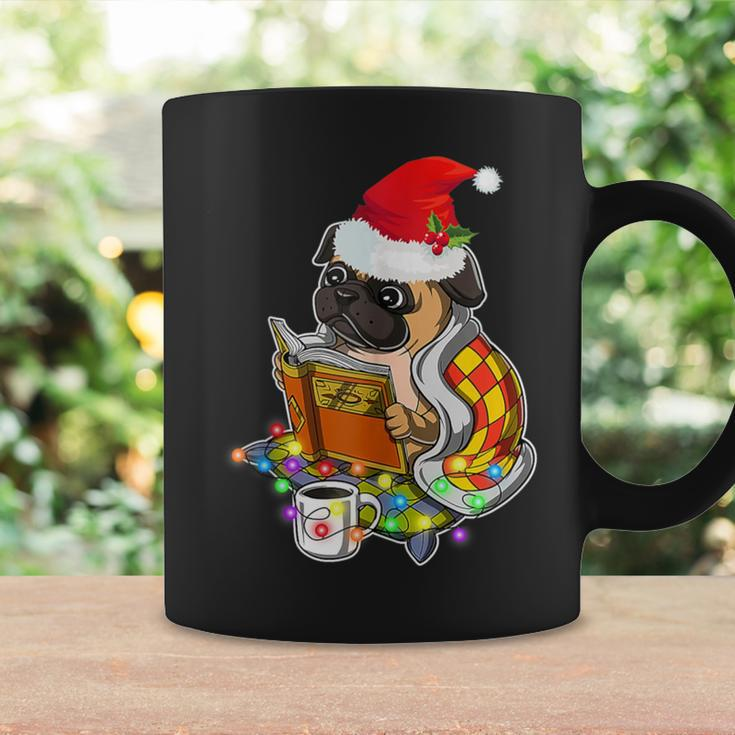 Pug Reading Book Dog Bookworm All Booked For Christmas Coffee Mug Gifts ideas