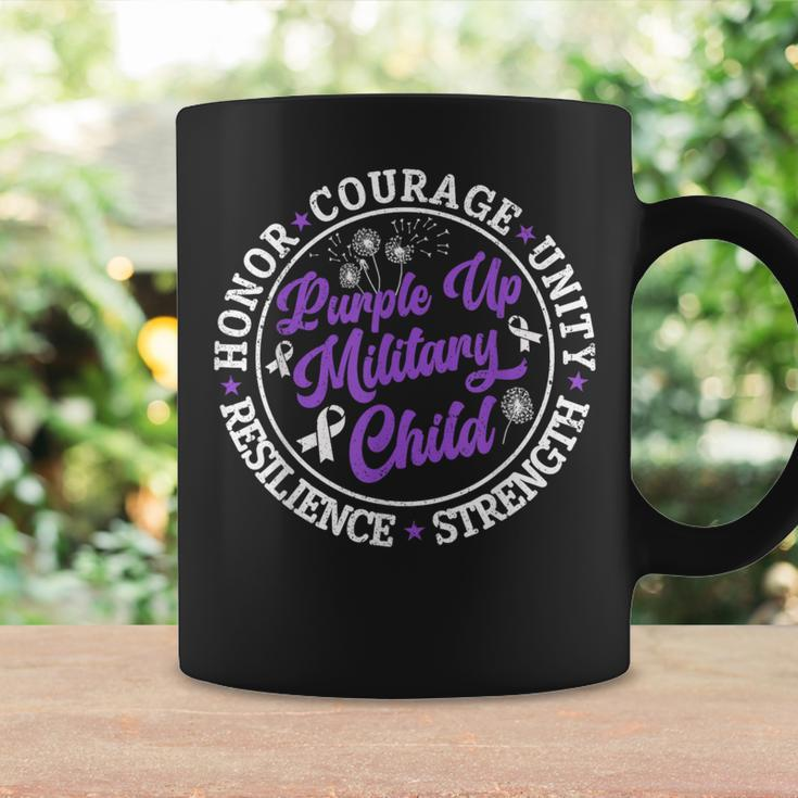 Purple Up Military Child 2024 Honor Courage Unity Dandelion Coffee Mug Gifts ideas