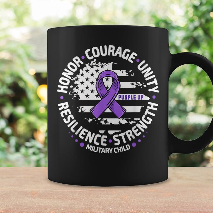 Purple Up For Military Kid Us Flag Cool Military Child Month Coffee Mug Gifts ideas
