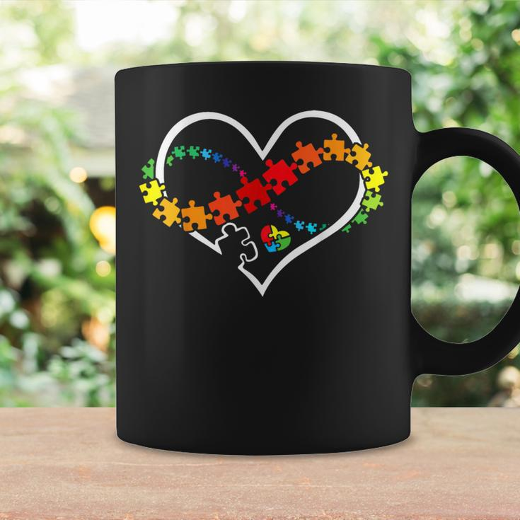 Puzzle Heart Autism Awareness Support Teacher Family Mom Coffee Mug Gifts ideas