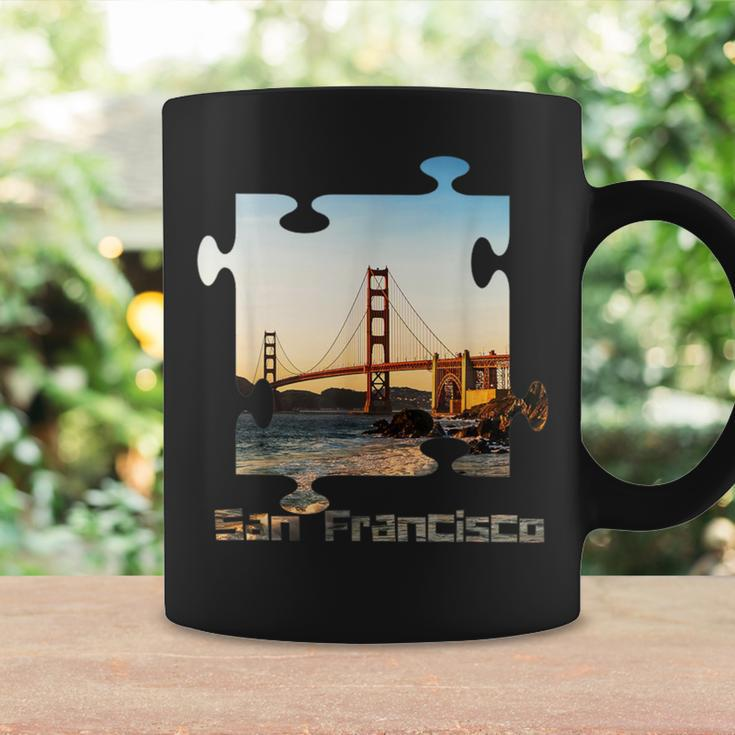 Puzzle Skyline San Francisco California Golden Gate Bridge Coffee Mug Gifts ideas