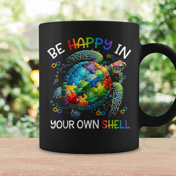 Puzzle Turtle Be Happy In Your Own Shell Autism Awareness Coffee Mug Gifts ideas
