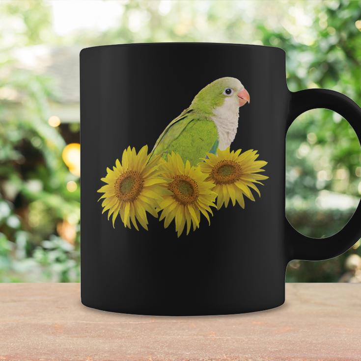 Quaker Parrot Green Monk Parakeet Sunflower Coffee Mug Gifts ideas