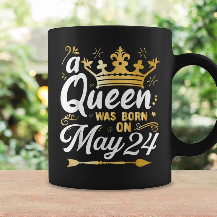 A Queen Was Born On May 24 Cute Girly May 24Th Birthday Coffee Mug Gifts ideas