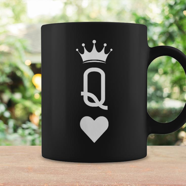 Queen Of Hearts Playing Card Vintage Crown Coffee Mug Gifts ideas