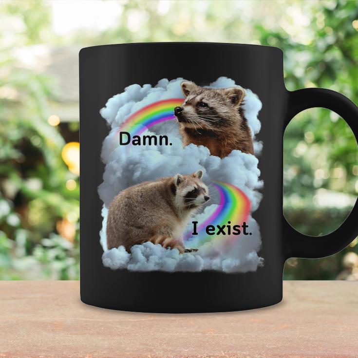 Raccoon I Exist Depression Meme Dark Mental Health Coffee Mug Gifts ideas