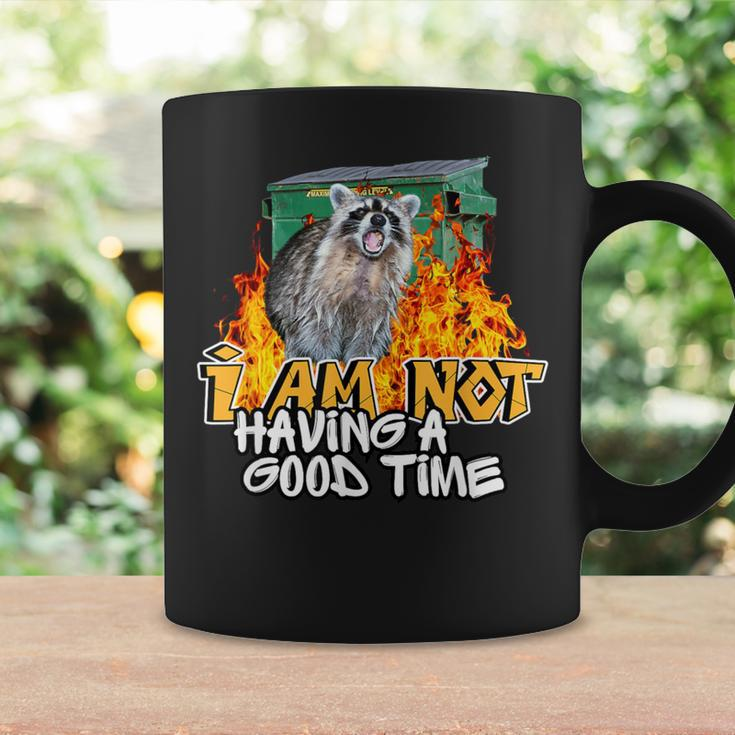 Raccoon I Am Not Having A Good Time Dumpster Fire Trash Meme Coffee Mug Gifts ideas