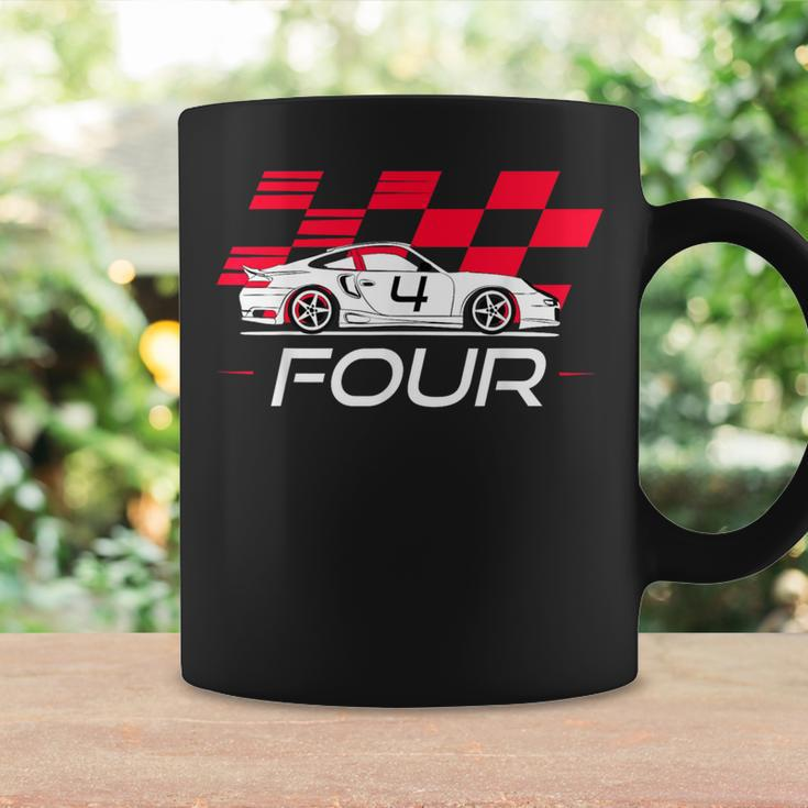 Race Car 4Th Birthday Four Year Old Boy Party Coffee Mug Gifts ideas