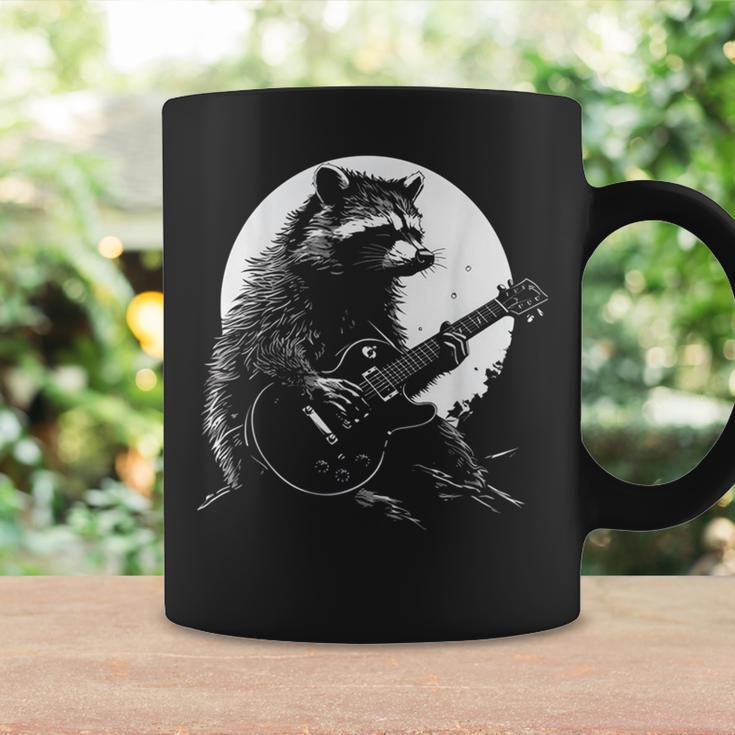 Racoon Playing Guitar With Moon Raccoon Meme Guitarist Coffee Mug Gifts ideas