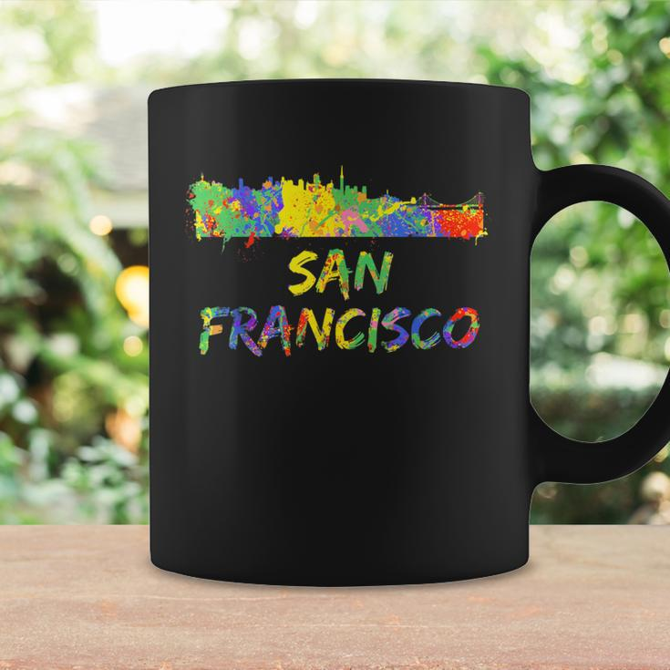 Rainbow Colorful Graffiti Style San Francisco City Skyline Coffee Mug Gifts ideas