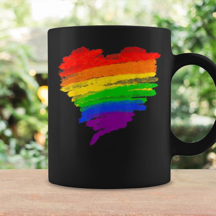 Rainbow Heart Lgbt Ally Lgbtq Lesbian Transgender Gay Pride Coffee Mug Gifts ideas