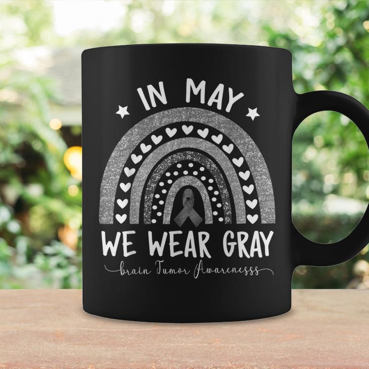 Rainbow In May We Wear Gray Brain Tumor Awareness Month Coffee Mug Gifts ideas