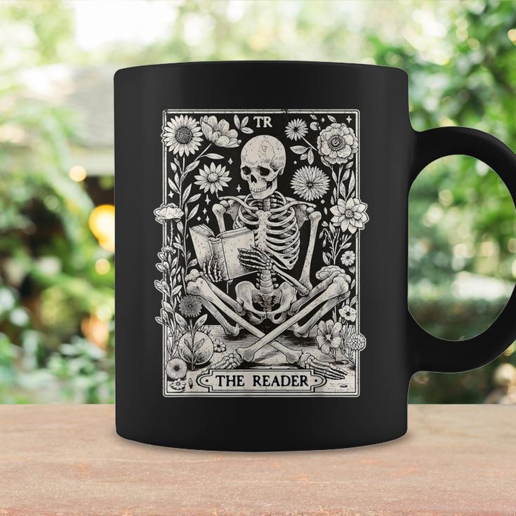 The Reader Tarot Card Book Lover Skeleton Reading Book Coffee Mug Gifts ideas