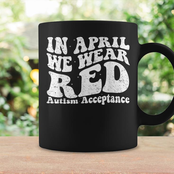 Red Instead Autism Awareness Acceptance Education Teacher Coffee Mug Gifts ideas