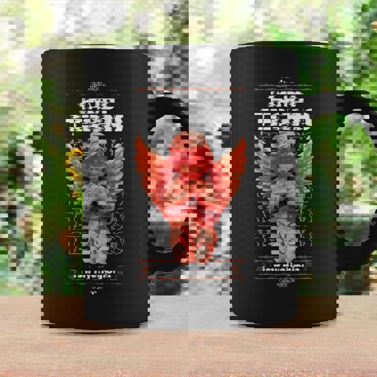 My Religion Música Rave Hard Techno Raver Techno Oscuro Camiseta Taza de café Ideas de regalos
