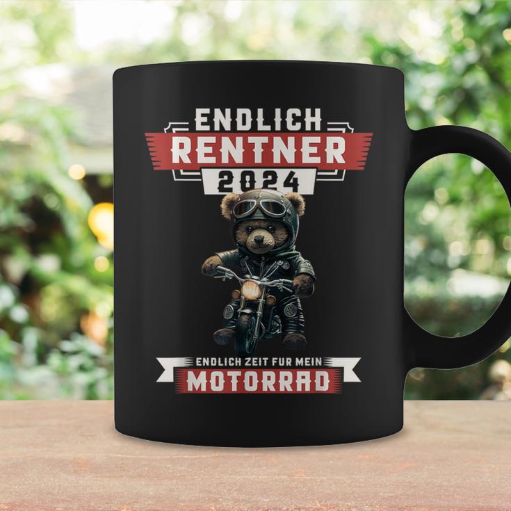 Rente 2024 Pensioner Bear On Motorcycle Biker Tassen Geschenkideen