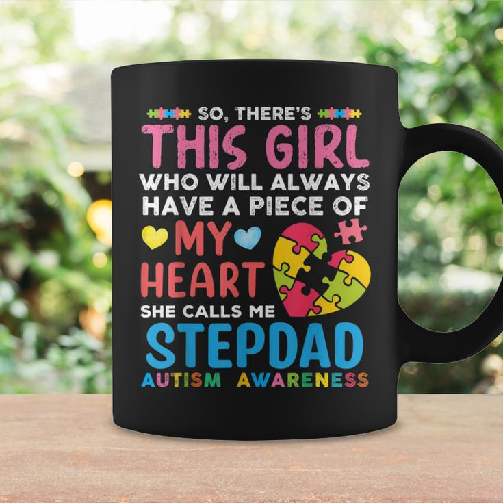 There's This Girl She Calls Me Stepdad Autism Awareness Coffee Mug Gifts ideas
