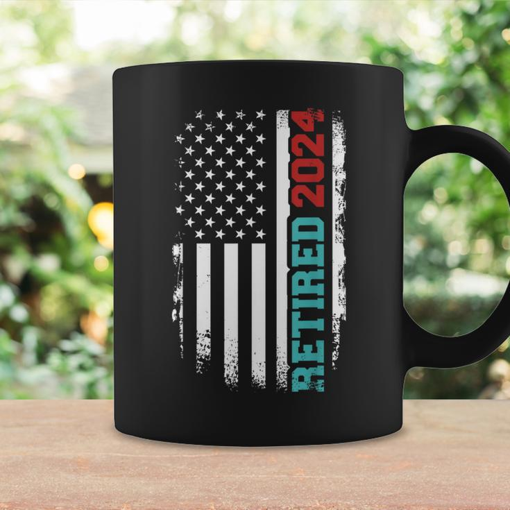 Retired 2024 Us American Flag For Retirement And Pensioner Coffee Mug Gifts ideas