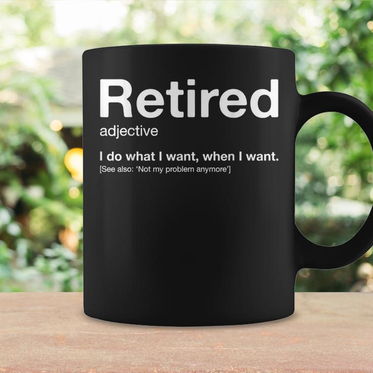 Retired Definition Not My Problem Anymore Vintage Retirement Coffee Mug Gifts ideas