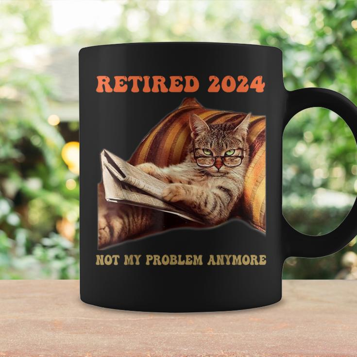 Retired Not My Problem Anymore Cat Retirement 2024 Coffee Mug Gifts ideas