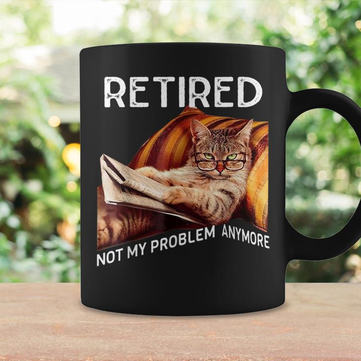 Retirement 2024 Retired 2024 Not My Problem Anymore Cute Cat Coffee Mug Gifts ideas