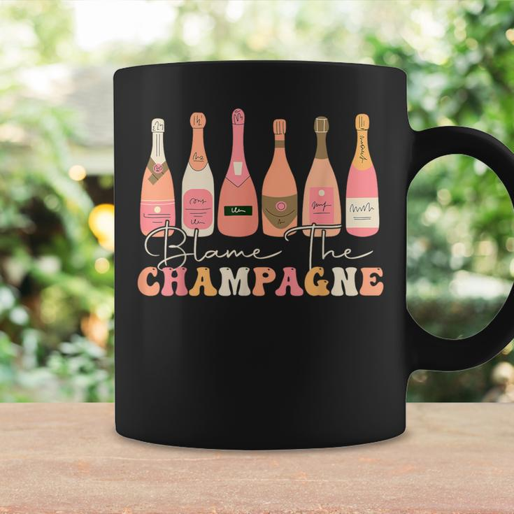 Retro Blame The Champagne Happy New Year 2024 Party Friends Coffee Mug Gifts ideas