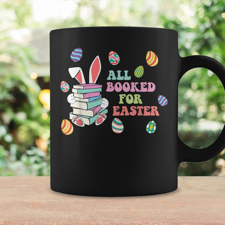 Retro All Booked For Easter Bunny Bookish Bookworm Teacher Coffee Mug Gifts ideas