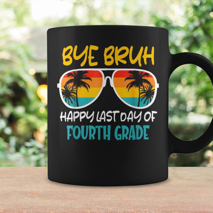 Retro Bye Bruh Fourth Grade Happy Last Day Of School Coffee Mug Gifts ideas